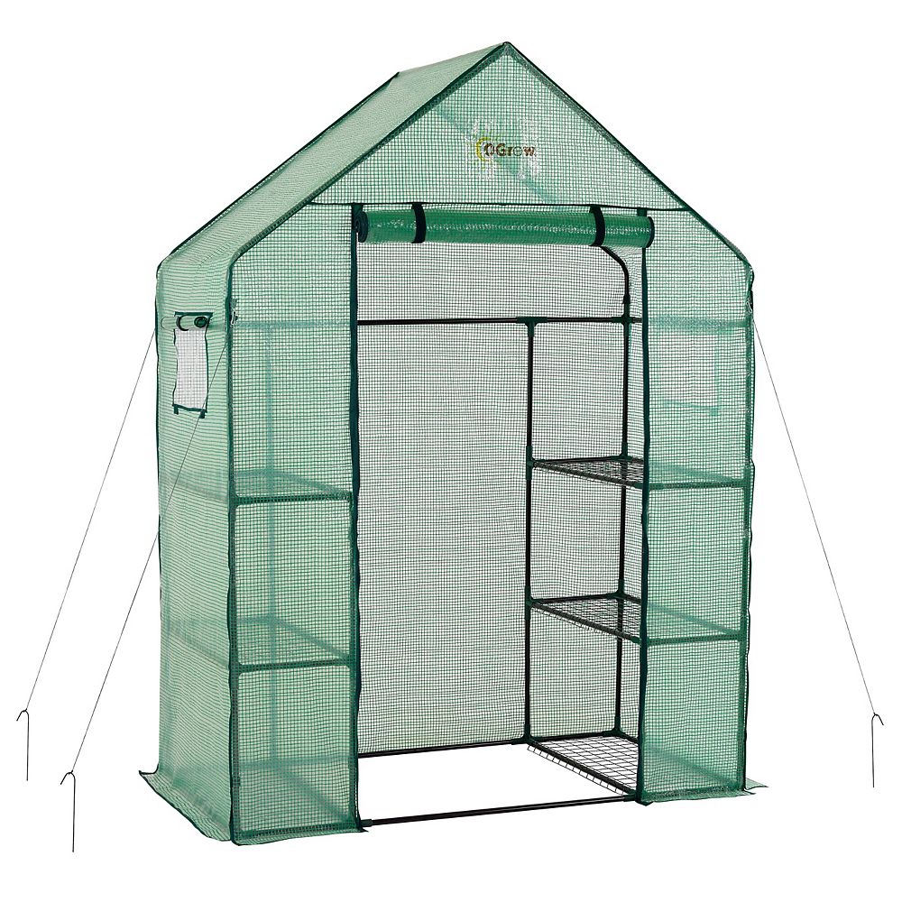 Ogrow Deluxe WALKIN 3 Tier 6 Shelf Greenhouse The Home Depot Canada