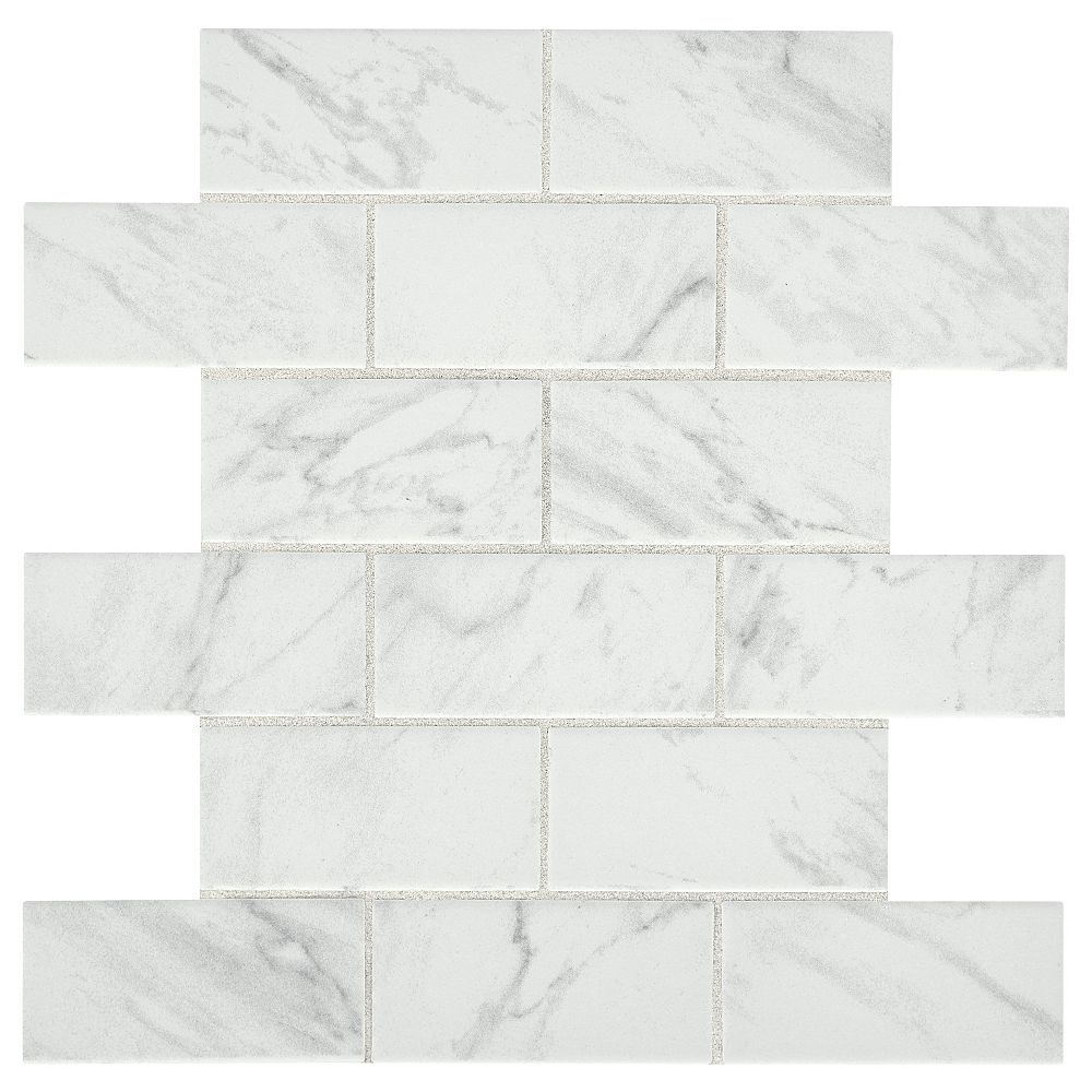 Ceramic Brick Joint Mosaic Tile, Marble Tile Home Depot Canada