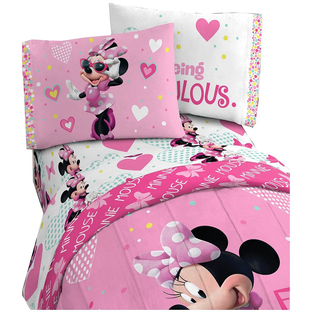 Disney Minnie Twin Sheet Set The Home Depot Canada