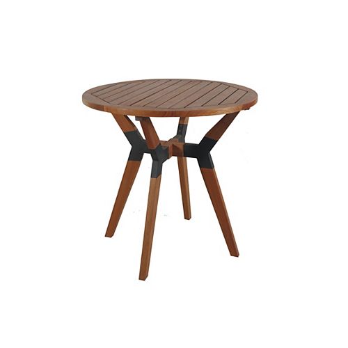 30 inch Dia. Mixed Material Bistro Table, Eucalyptus