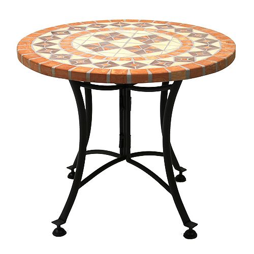 24 inch Dia. Terra Cotta Accent Table