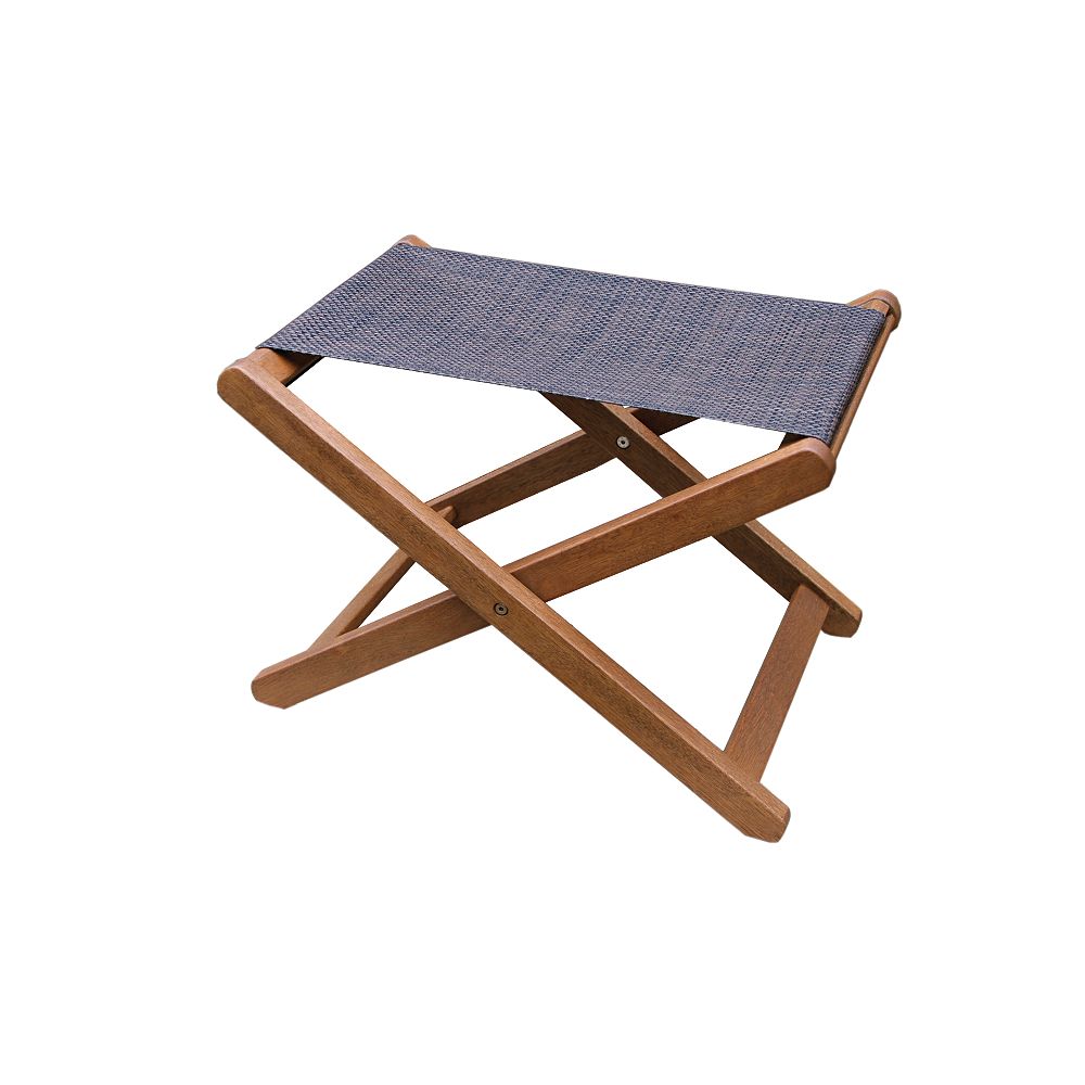 Outdoor Interiors Eucalyptus & Brown Sling Ottoman The Home Depot Canada