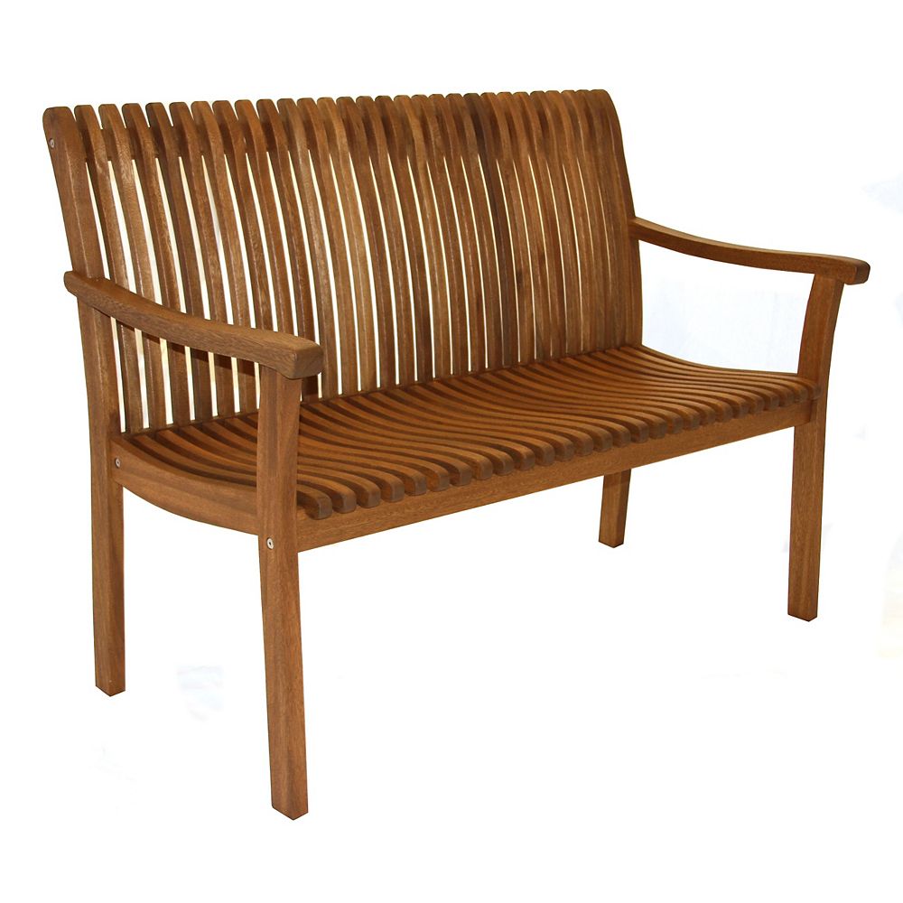 Outdoor Interiors Eucalyptus Bench The Home Depot Canada