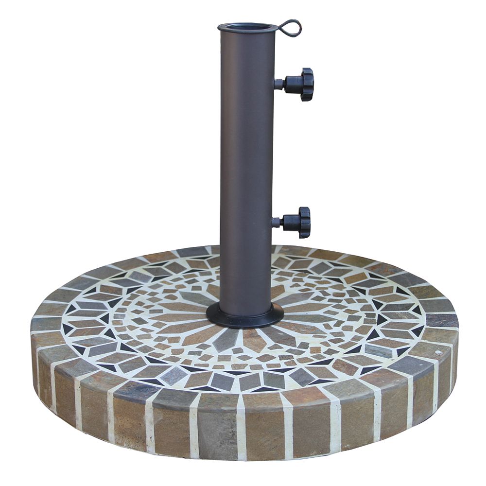 Outdoor Interiors Sandstone 20 Inch Dia Umbrella Base The Home Depot Canada