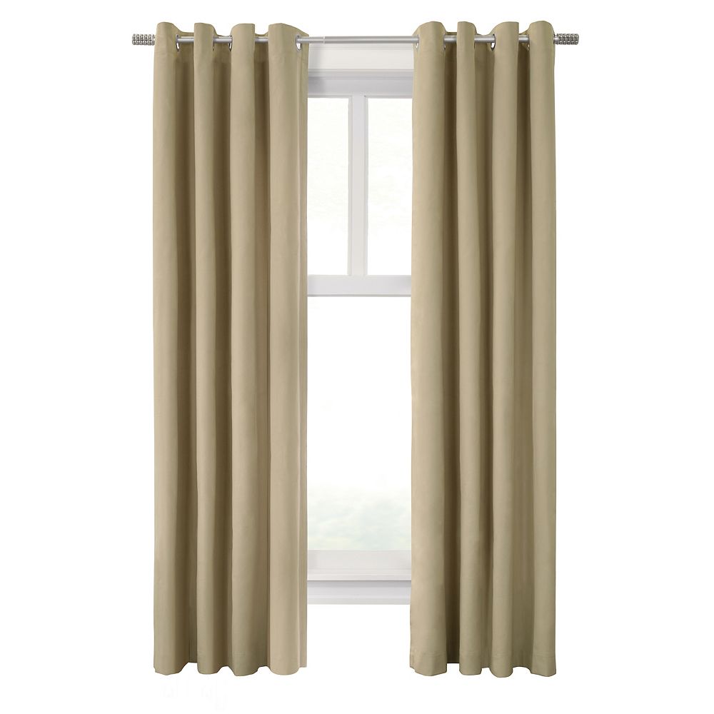 Thermaplus Nantucket Brushed Cotton Blackout Grommet Curtain 54x108