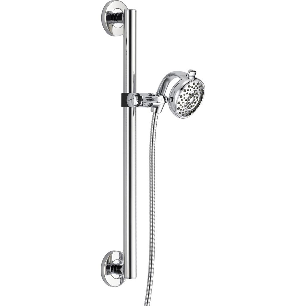 Delta Palm Hand Shower with Contemporary Slide Bar/Grab Bar, Chrome