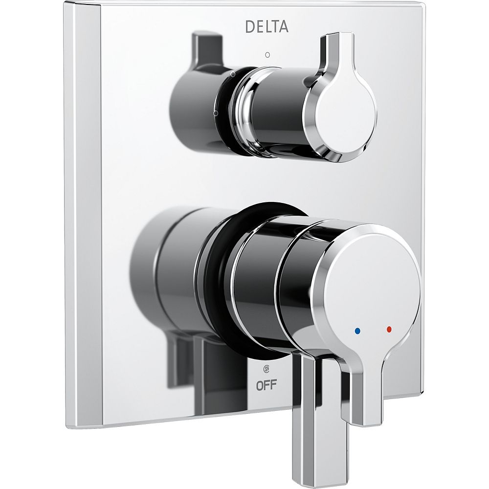 Delta Pivotal 17 Series Integrated Diverter Trim 3 Function Diverter in Chrome (Valve Sold