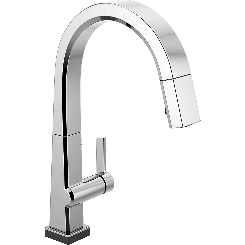 Delta Pivotal Single Handle Pull Down Sprayer Kitchen Faucet With Touch2o Technology And M The Home Depot Canada