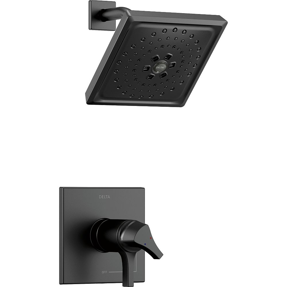 Delta Zura TempAssure 1Handle Shower Faucet Trim Kit in Matte Black