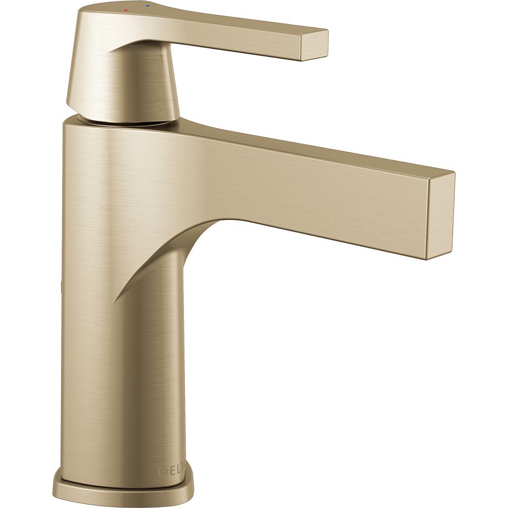 Delta Zura Single Hole SingleHandle Bathroom Faucet with Metal Drain