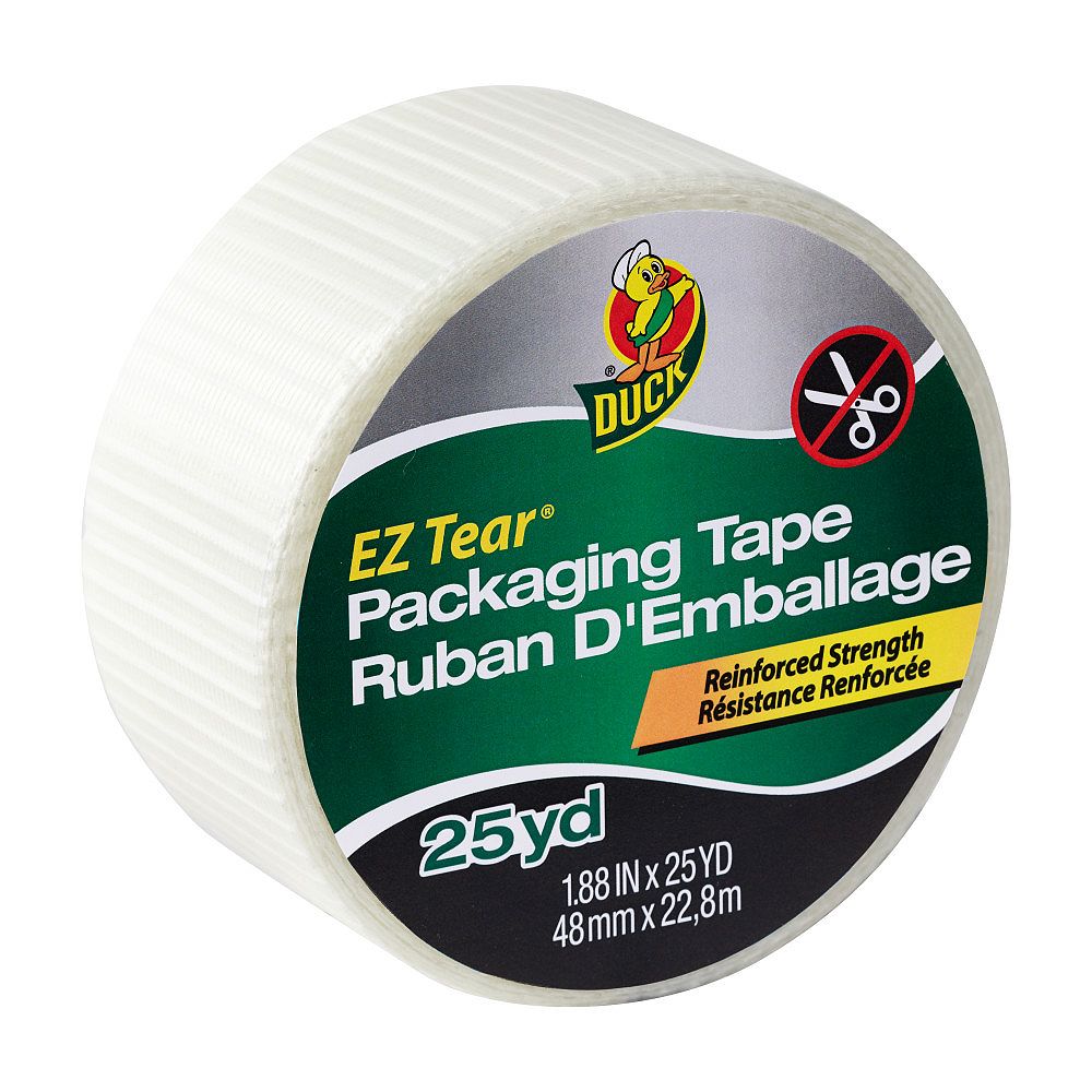 Duck Brand EZ Tear Packing Tape - Non-transparent, 1.88 inch x 25 yd ...