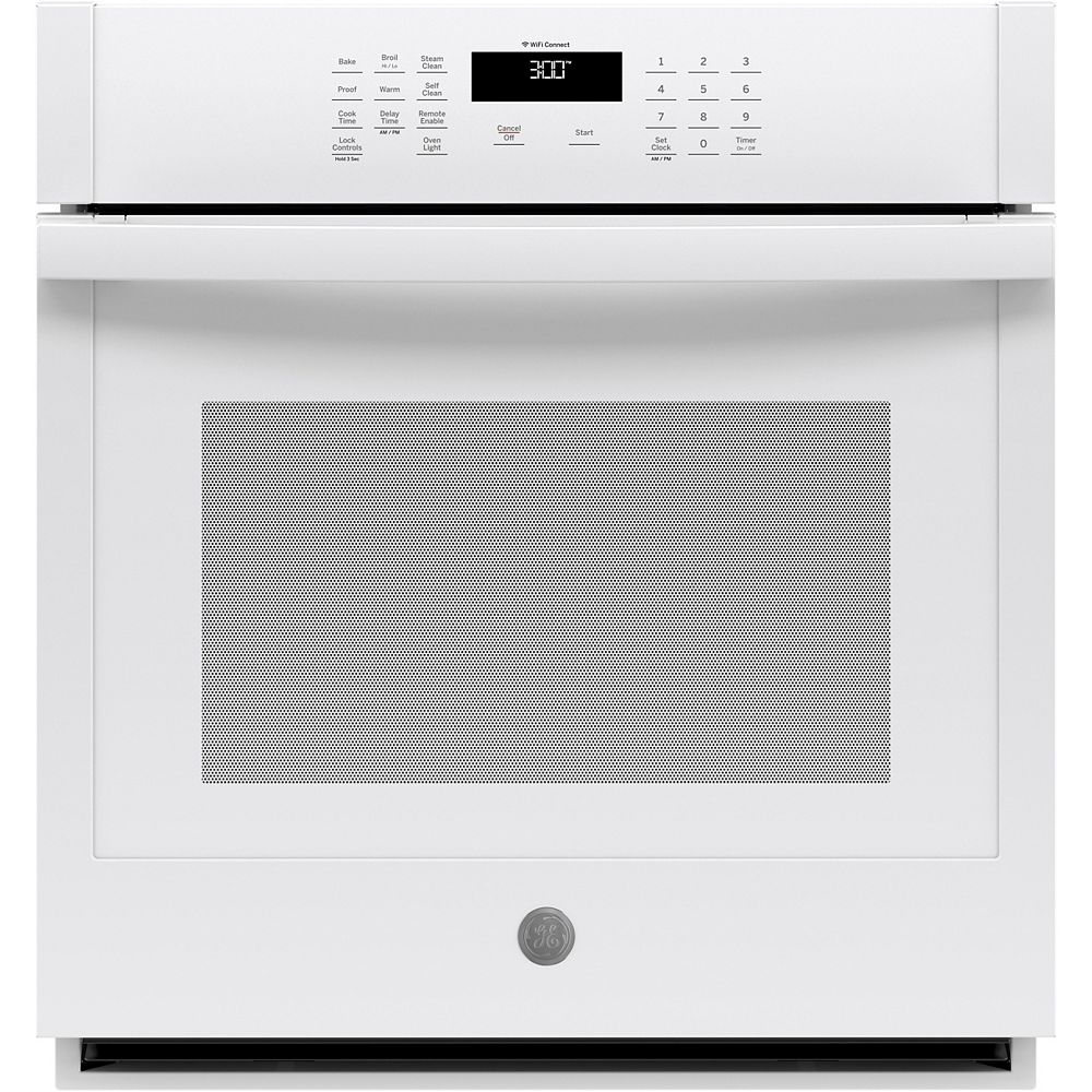 GE 27inch Smart Single Electric Wall Oven SelfCleaning in White The Home Depot Canada