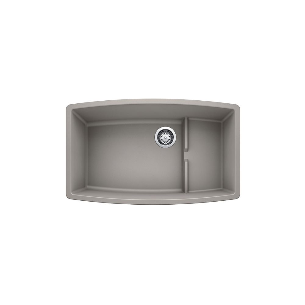 Blanco PERFORMA CASCADE, Single Bowl Undermount Kitchen Sink, SILGRANIT ...