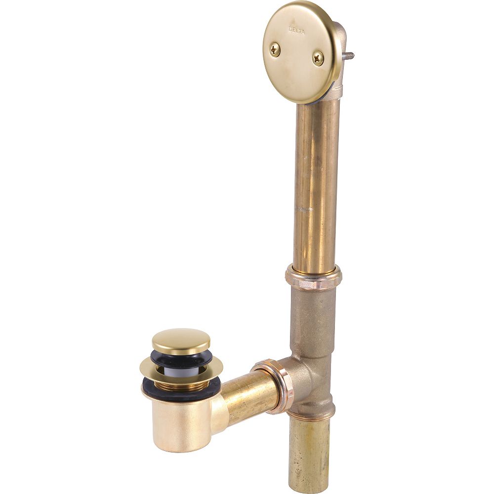 delta champagne bronze waste and overflow