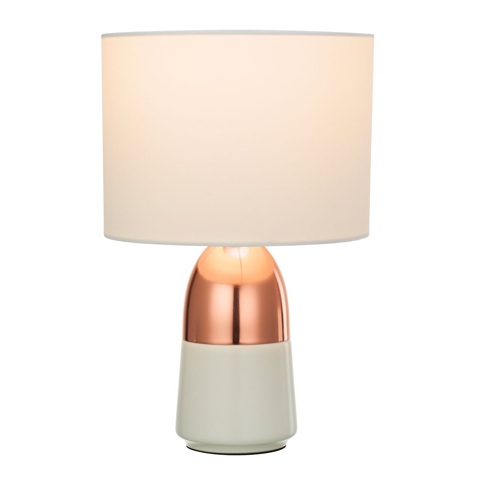 white and rose gold light shade