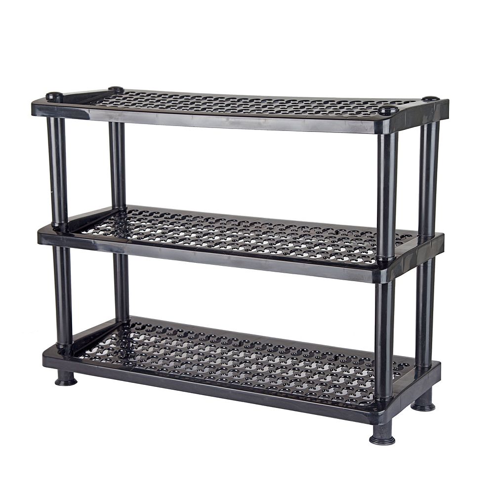 Greenway 3 Tier Plastic Shoe Rack The Home Depot Canada