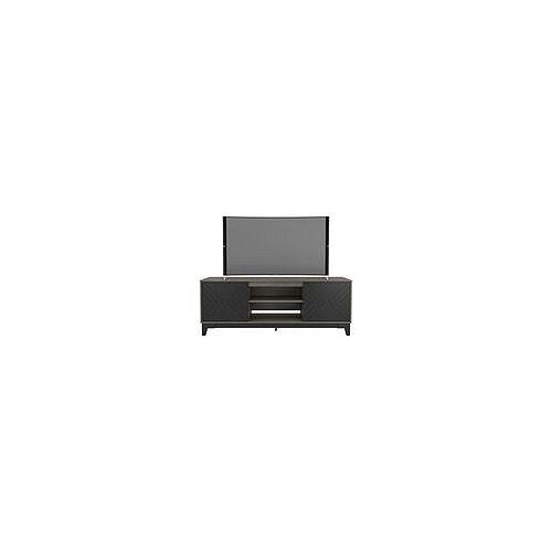 Nexera Arrow 72-inch TV Stand in Bark Grey and Black