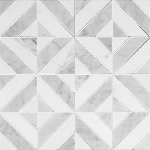 Grigio Parquet Polished Marble Mosaics