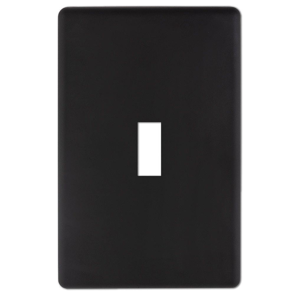 Stylewell Kentley Screwless 1 Toggle Wall Plate Steel Matte Black The Home Depot Canada