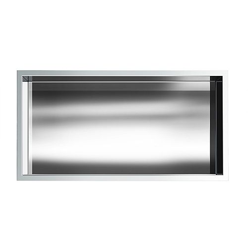 Jag Plumbing Products 12 in. x 24 in. Stainless Steel Shower Niche in Chrome by JAG