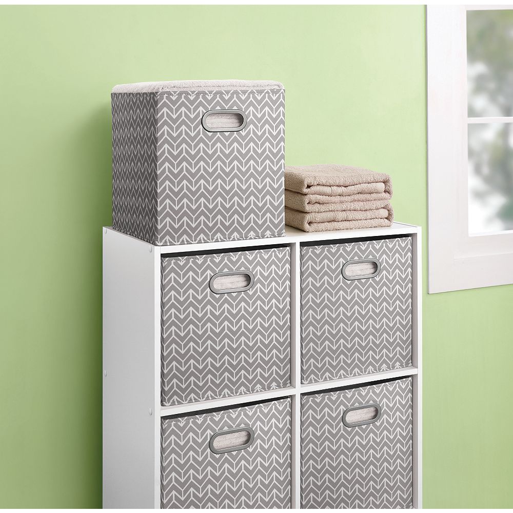 Hdg 12 Inch Foldable Fabric Storage Bin, Fabric Storage Bins For Shelves