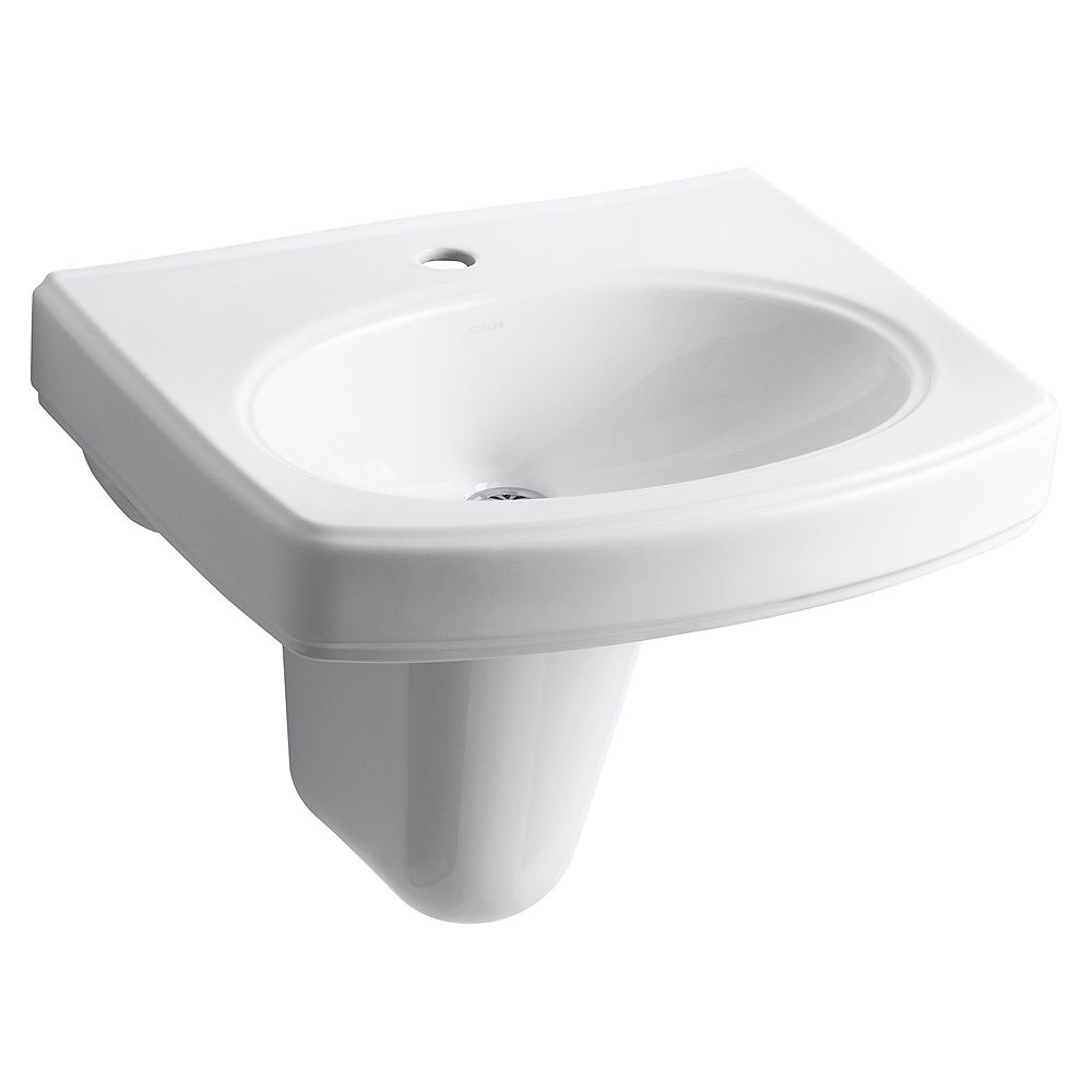Kohler Wall Mount Bathroom Sink With Single Faucet Hole The Home Depot Canada