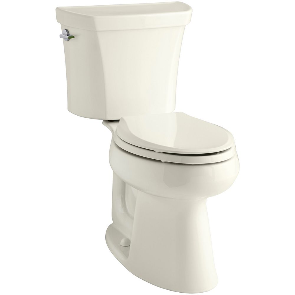 convenient height dual flush elongated two piece toilet