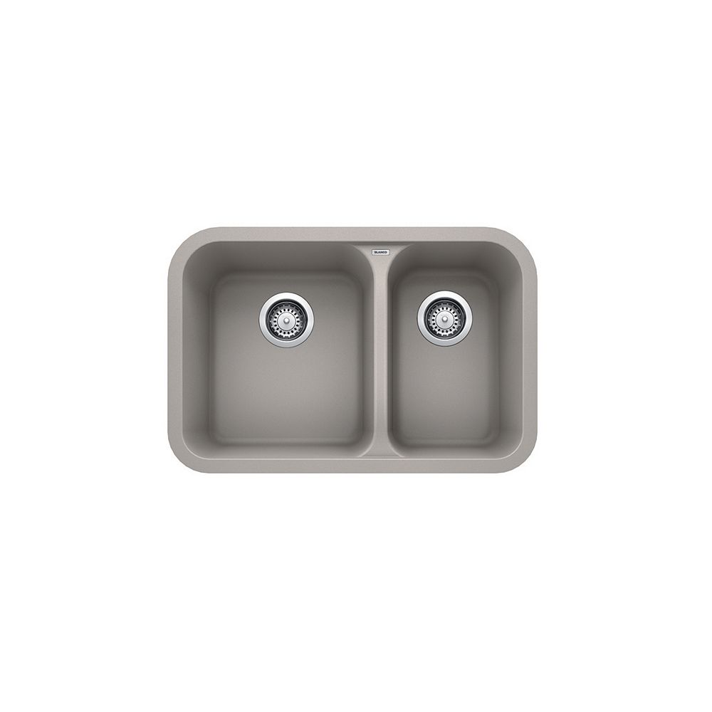 Blanco VISION U 1.5, Offset Double Bowl Undermount Kitchen Sink