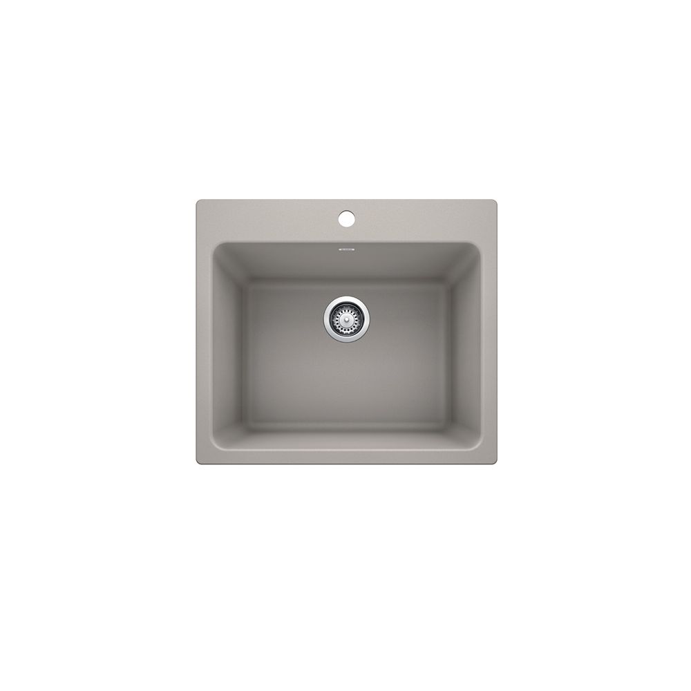 Blanco Liven Single Bowl Undermount Or Drop In Dual Mount Laundry Sink Silgranit Concr The Home Depot Canada