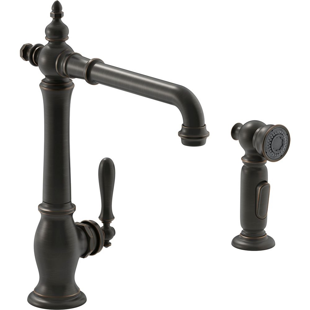 Kohler 2 Hole Kitchen Sink Faucet With 13 1 2 Inch Swing Spout The Home Depot Canada