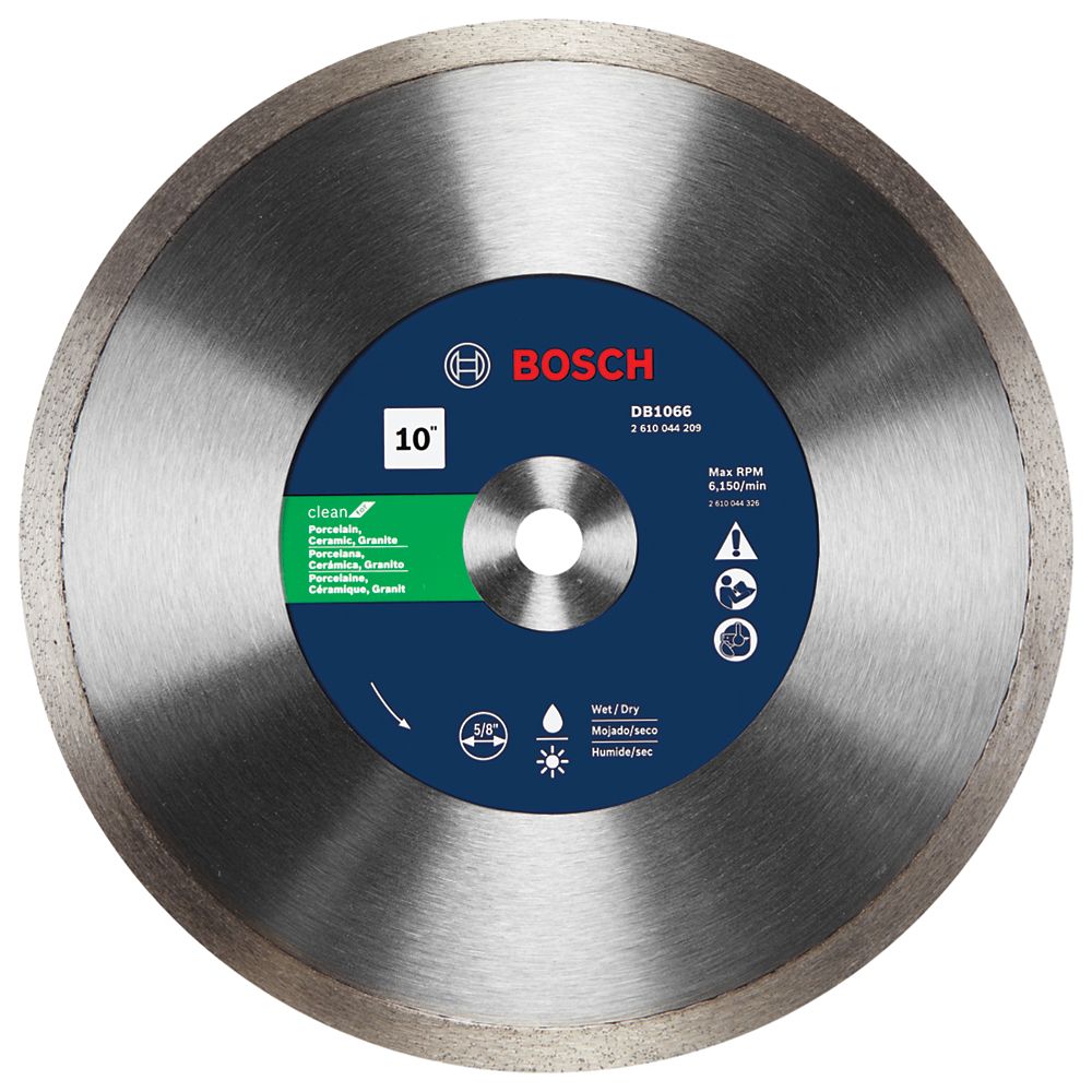 Bosch 10 inch Rapido Premium Continuous Rim Diamond Blade for Porcelain Tile The Home Depot Canada