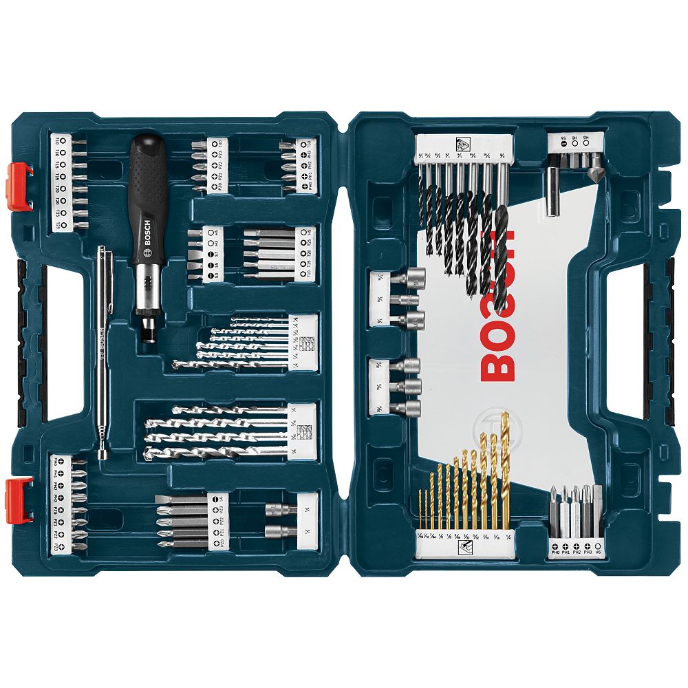 Bosch 91 pc. Drilling and Driving Mixed Bit Set The Home Depot Canada