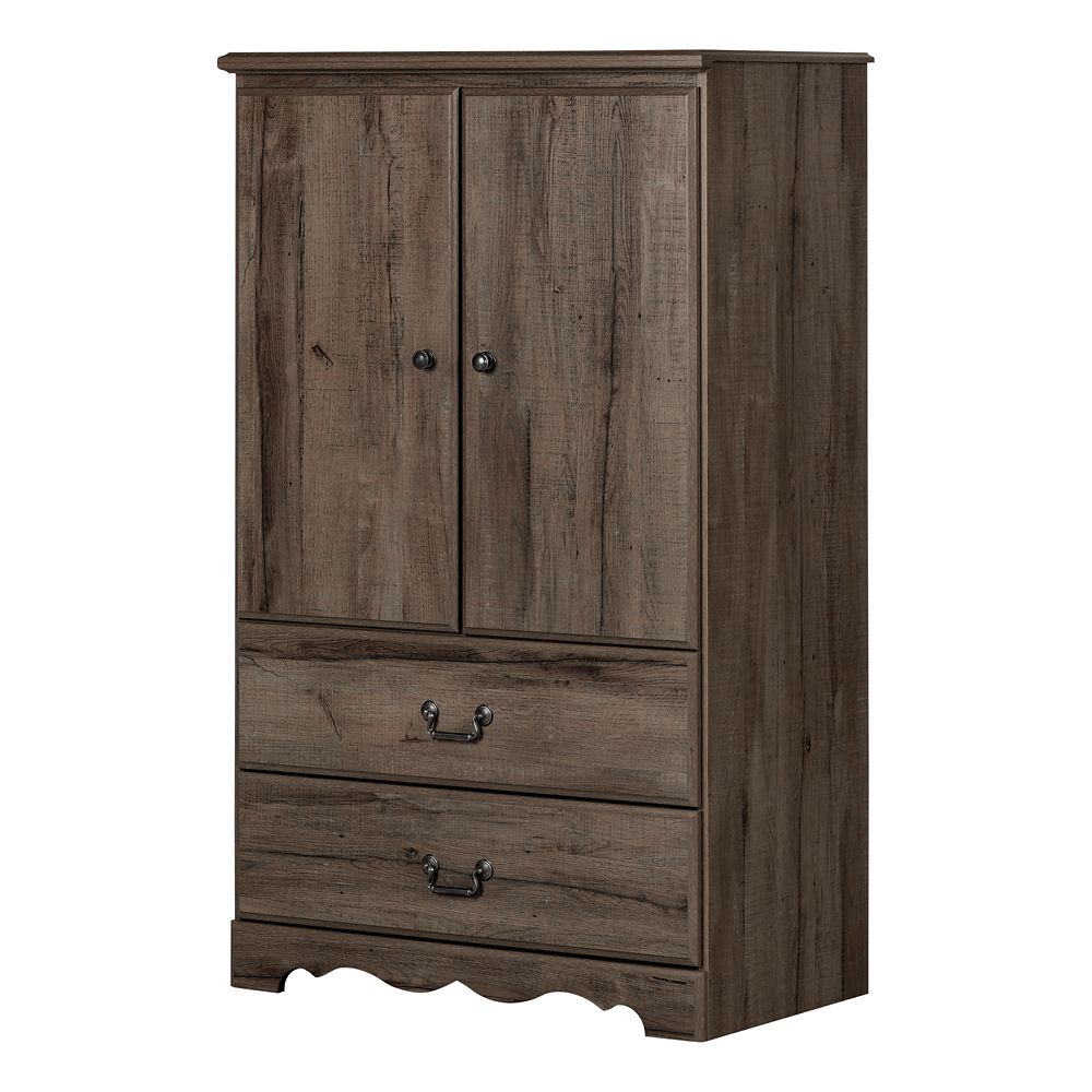 South Shore Prairie Armoire, Fall Oak The Home Depot Canada