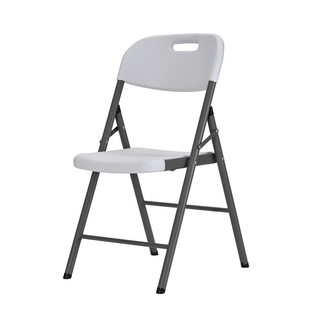 Sandusky White Plastic Folding Chairs Set Of 4 The Home Depot Canada