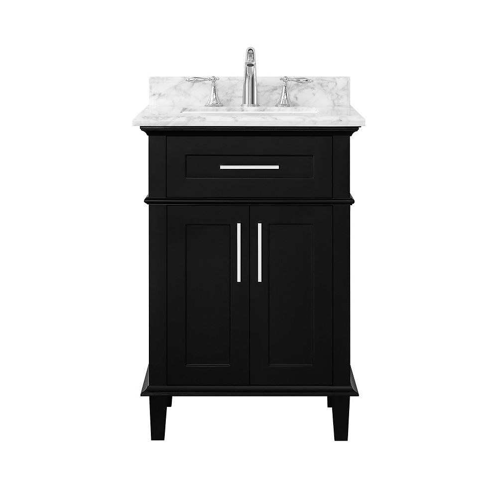 Home Decorators Collection Sonoma 24 Inch Black Single Sink Vanity The Home Depot Canada