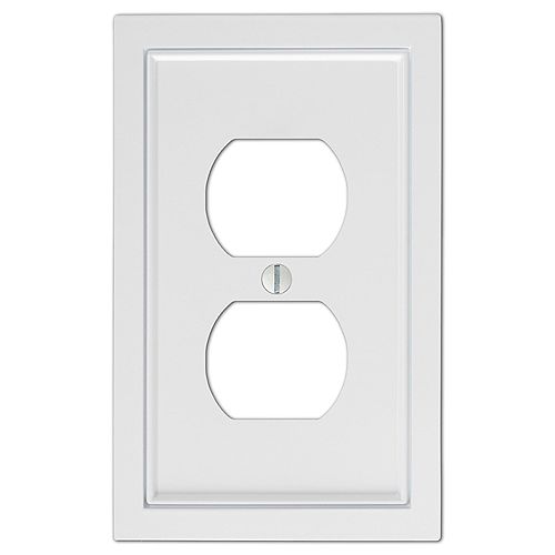 Averly 1 Duplex Wall Plate Cast White