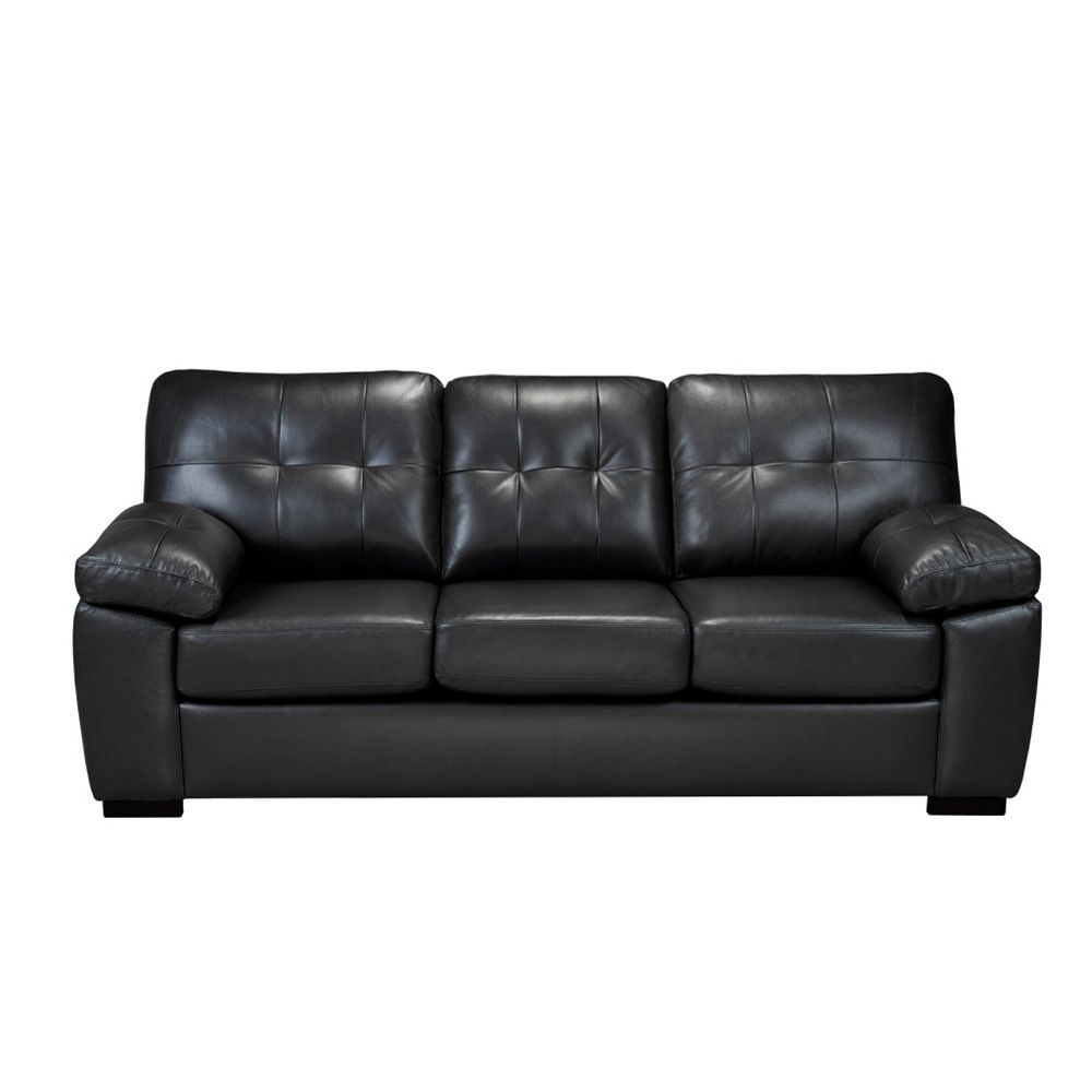 Sofa By Fancy 3 Seater Leather Look Sofa In Neptune Charcoal The Home Depot Canada,Small Towns In The Usa