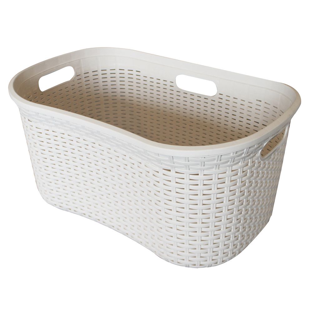 Modern Homes Modern Homes 40L Laundry Basket Ivory | The Home Depot Canada