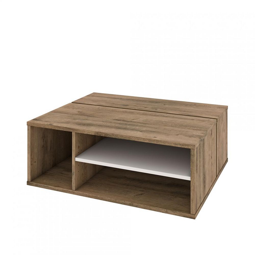 Bestar Fom Coffee Table In Rustic Brown Sandstone The Home Depot Canada