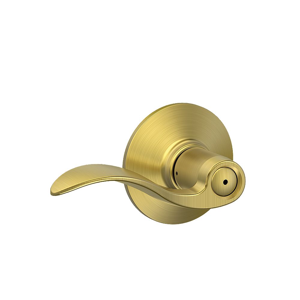 Schlage Accent Satin Brass Bed/Bath Privacy Door Lock Lever The Home