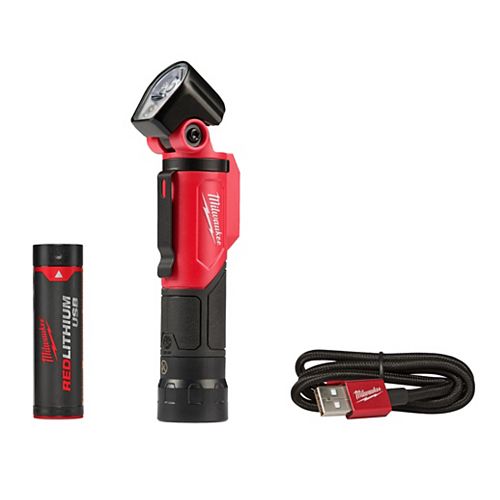 500 Lumens LED Pivoting REDLITHIUM USB Flashlight