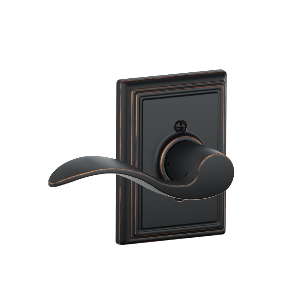 Schlage Accent Aged Bronze Inactive Non-Turning Left Handed Door Lever ...