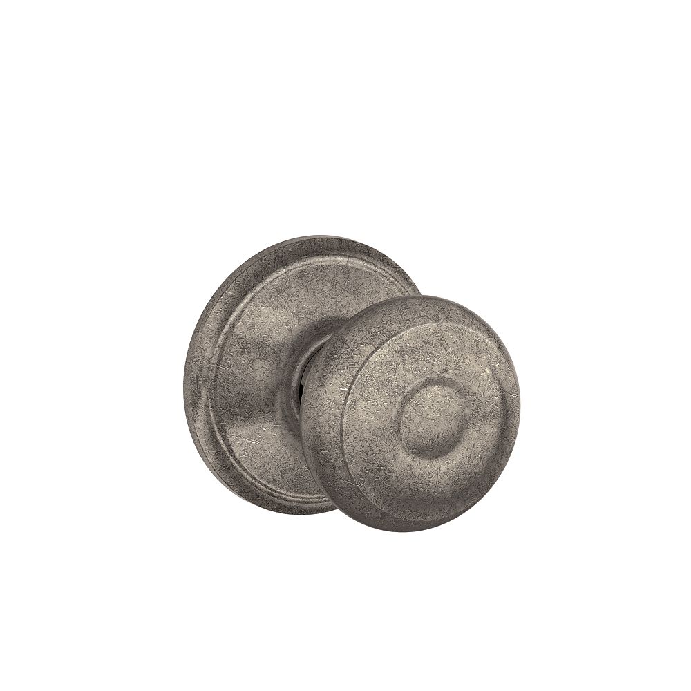 Schlage Distressed Nickel Hall/Closet Passage Door Knob With
