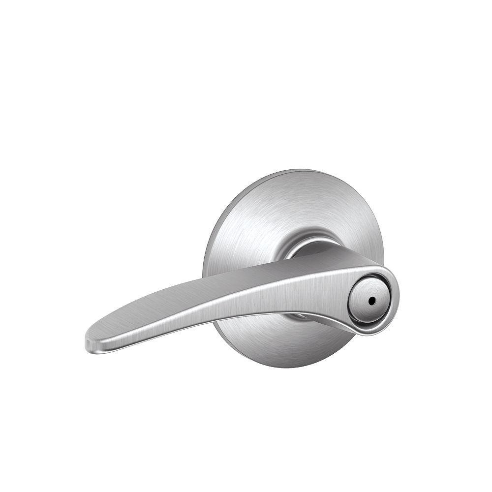 Schlage Manhattan Satin Chrome Bed/Bath Privacy Door Lock Lever with Century Trim Rated AA