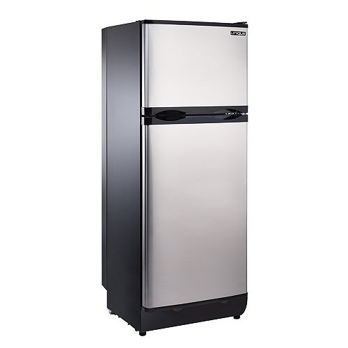 9.7 cu. ft. Propane Top Freezer Refrigerator Dual Powered in Stainless Steel