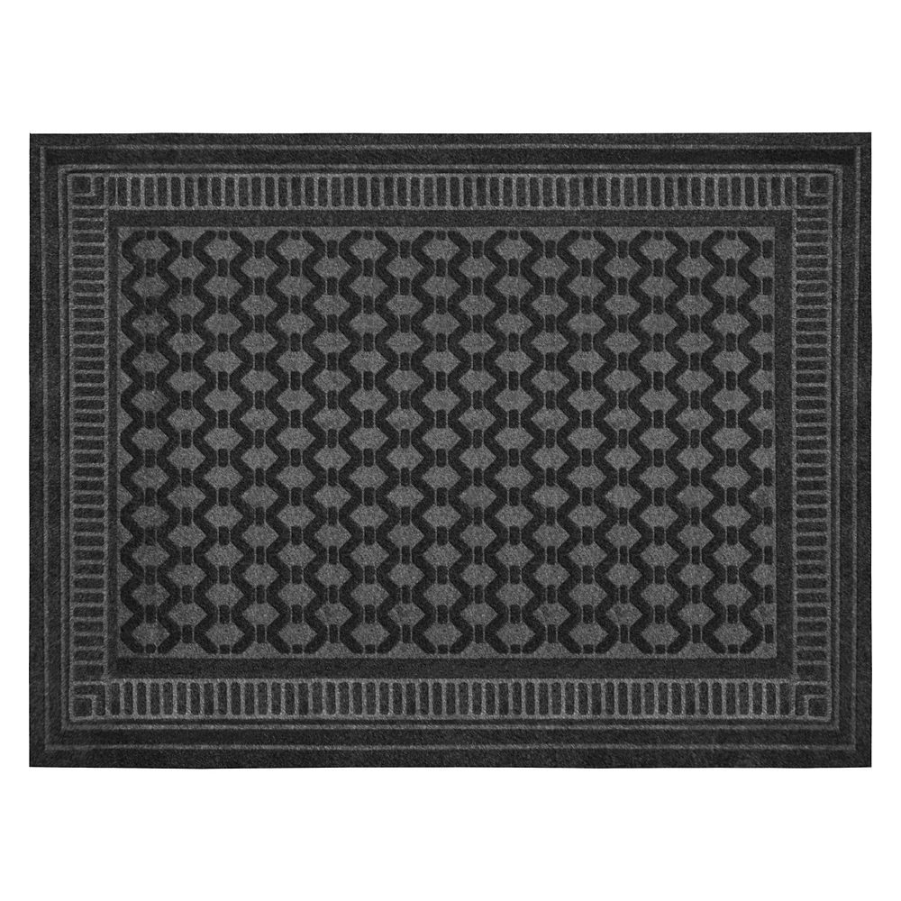 TrafficMASTER Glenboro Black 3 ft. x 4 ft. Embossed Rectangular Door