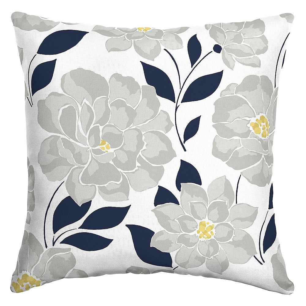 Hampton Bay Flower Show Outdoor Square Throw Pillow The Home Depot Canada