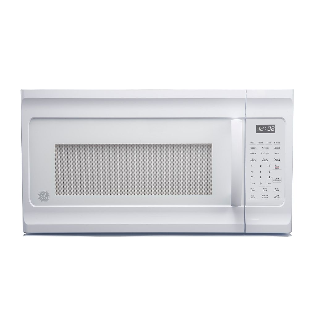 Ge 1 6 Cu Ft Over The Range Microwave Oven In White Home Depot Canada Ge 1 6 Cu Ft Over The Range Microwave