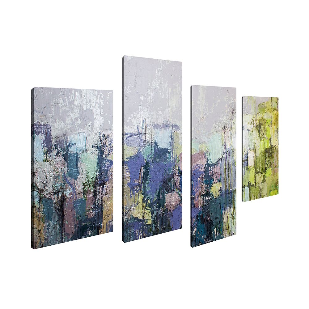 ArtMaison Canada Abstract Colorful City Giclee Print Canvas Wall ArtSet ...