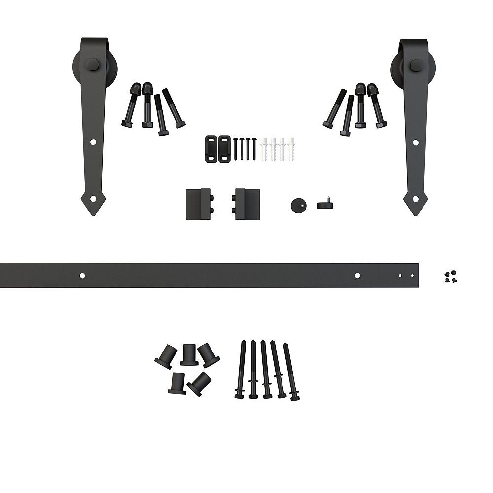 Onward 78 3/4 in (2000 mm) Decorative Sliding Barn Door Hardware Kit